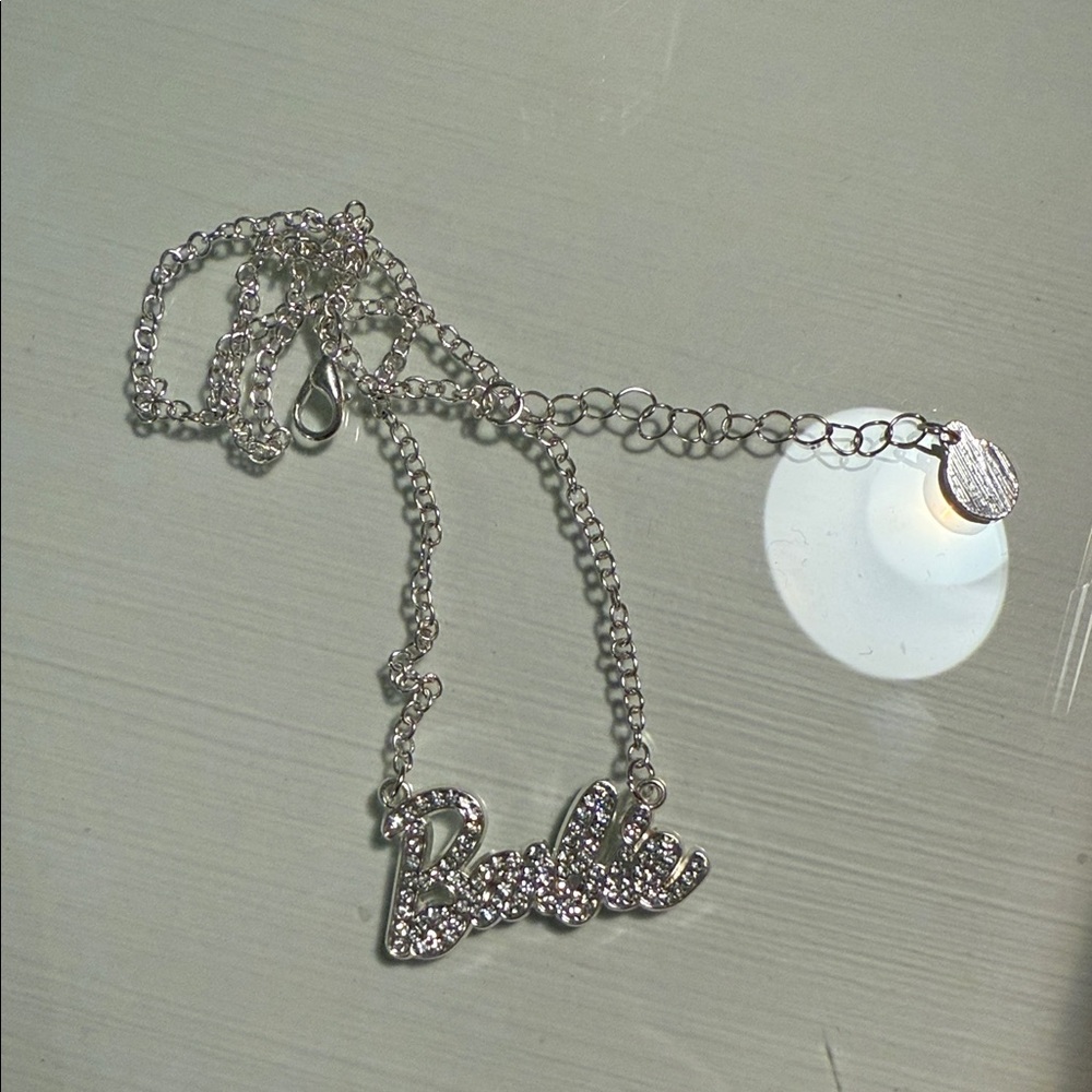 Barbie Silver Necklace with Crystal Accents